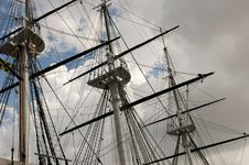 Mast And Sailboat Rigging Royalty Free Stock Photos