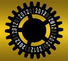 Geared For The New Year 2012 Royalty Free Stock Photo Geared For The New Year 2012 Royalty Free Stock Photo