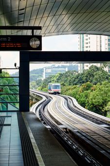 Metro Subway Station Approaching Train Monorail Stock Images Metro Subway Station Approaching Train Monorail Stock Images