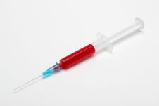 Syringe With Blood Stock Photography Syringe With Blood Stock Photography
