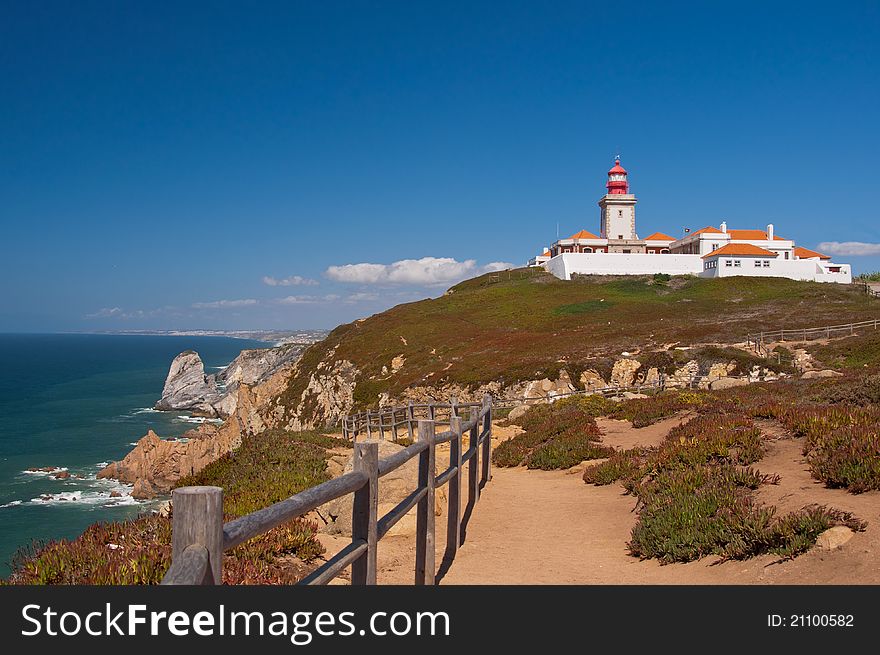 Cabo da Roca, the most westerly point of the European mainland, Portugal. Cabo da Roca, the most westerly point of the European mainland, Portugal