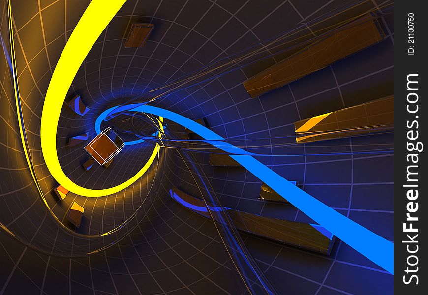 Abstract Futuristic Tunnel