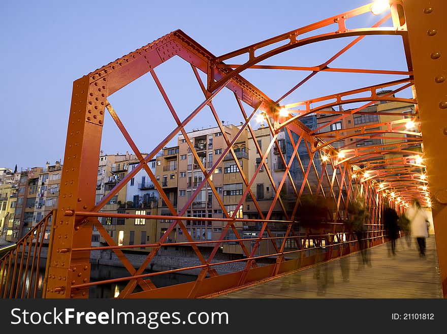 The greatest bridge of Girona city. The greatest bridge of Girona city.