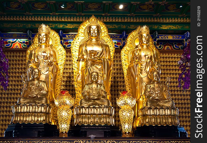 Buddha statue in Wat-Leng-Noei-Yi2 at Bang-Bua-Thong, Nonthaburi, Thailand. Buddha statue in Wat-Leng-Noei-Yi2 at Bang-Bua-Thong, Nonthaburi, Thailand