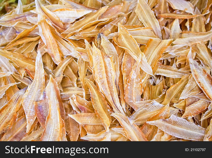 Dried fish at the market