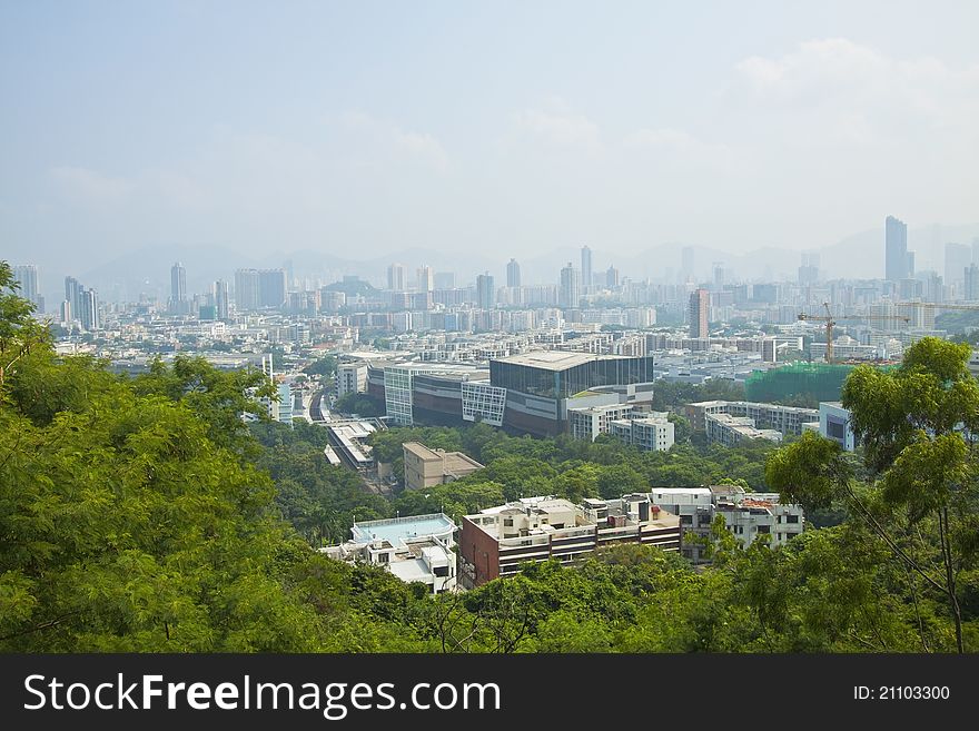 Kowloon Area Of Hong Kong Downtown At Day Time