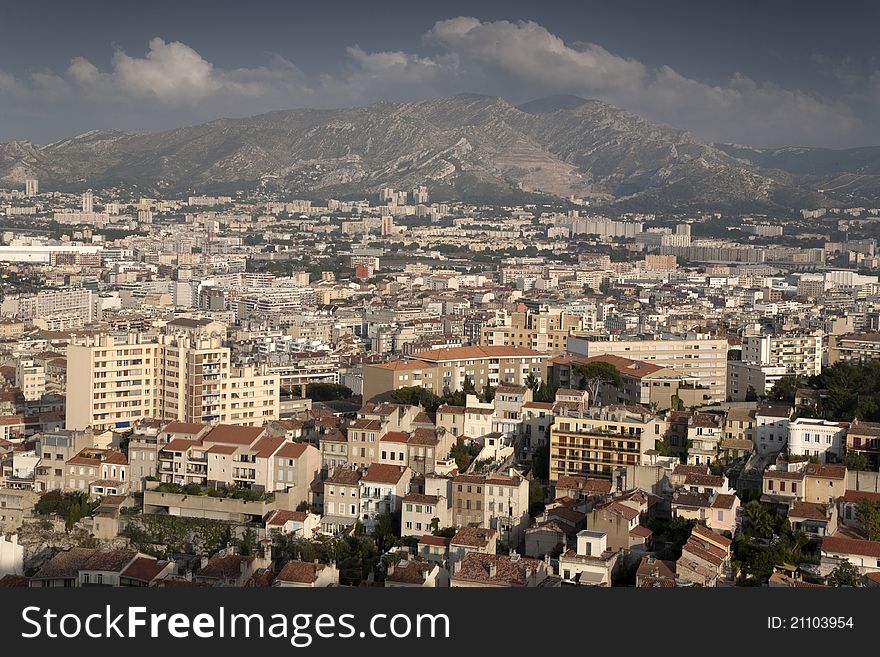 Marseilles Cityscape in Provence in France, Europe. Marseilles Cityscape in Provence in France, Europe