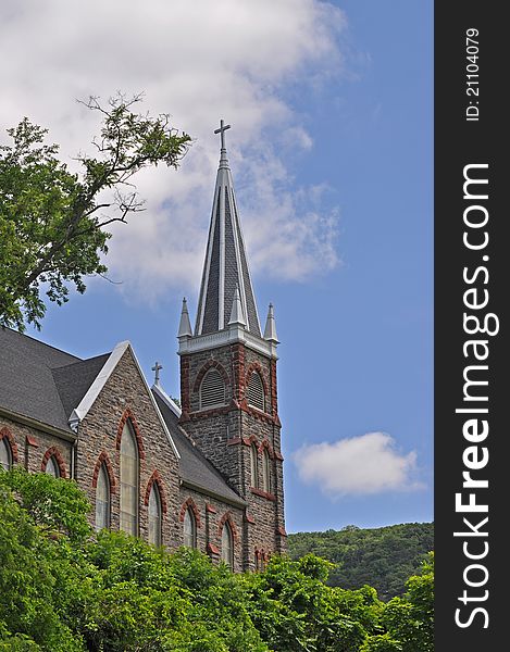 View of St Peters Catholic Church at Harpers Ferry West Virginia