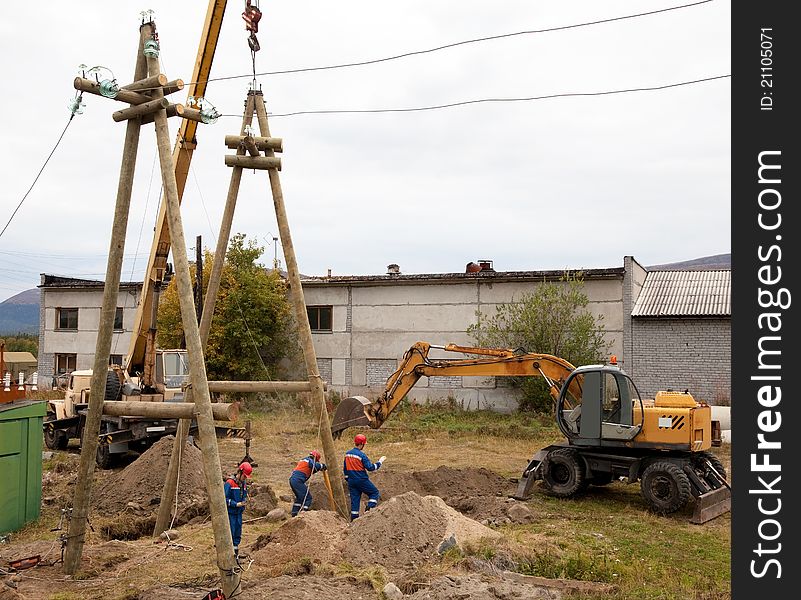 Installation support power lines