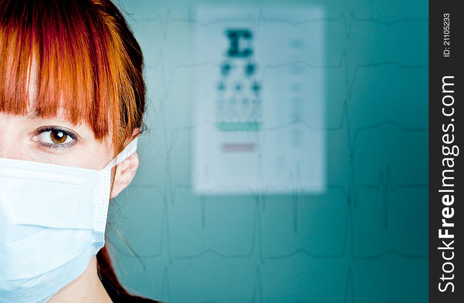 Portrait of a woman surgeon