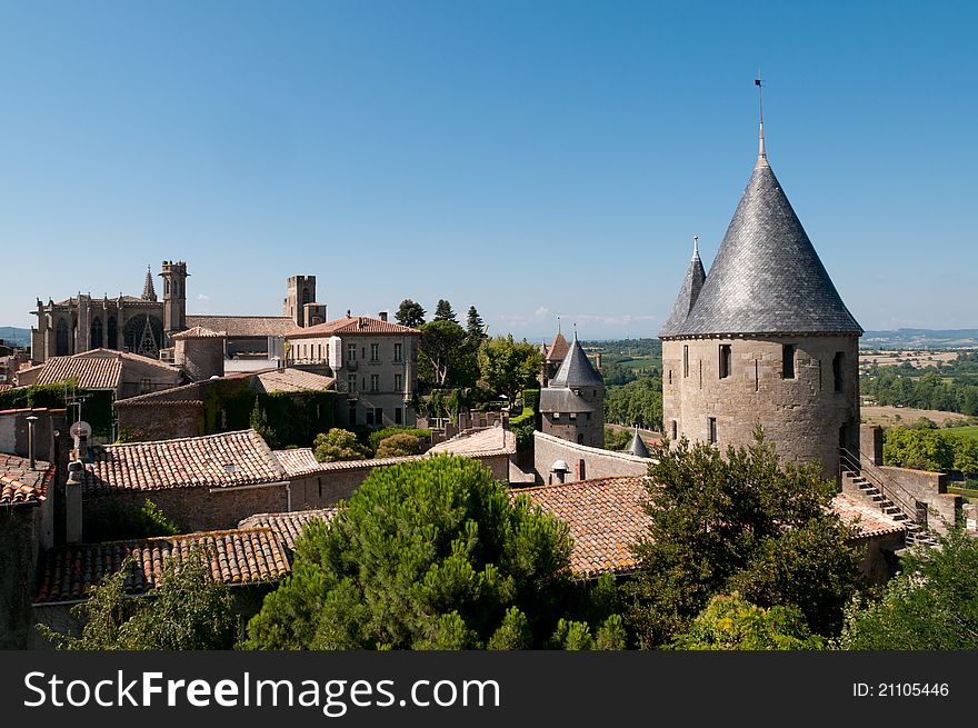 Medieval Tower, Carcassonne, France