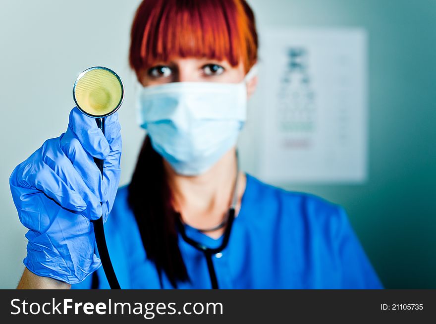 Portrait of a woman surgeon