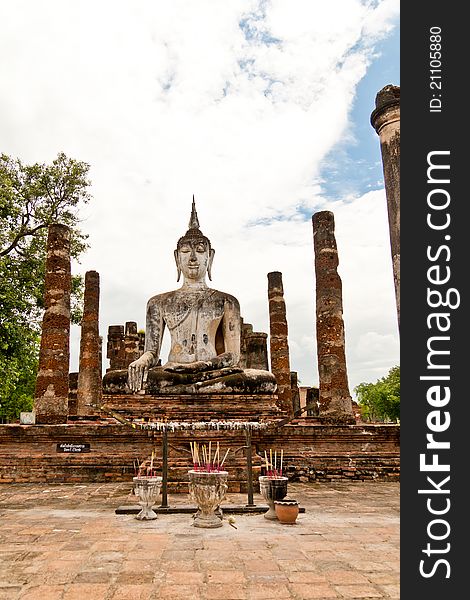 The ancient Sukhothai Historical Park in Thailand