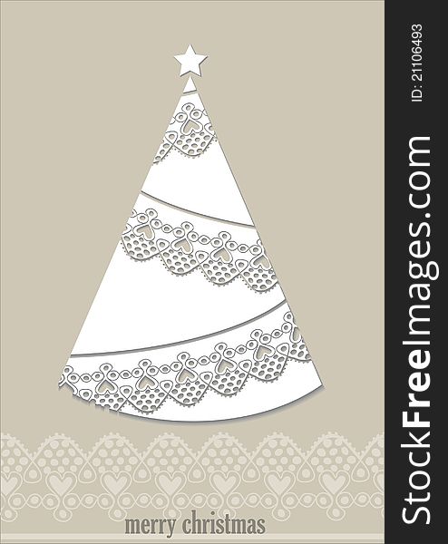 Simple vintage lace Christmas card