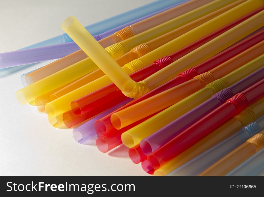 Bunch of colorful drinking straws