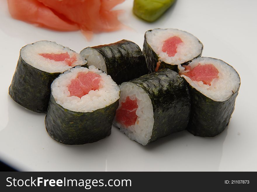 Japanese food, tasty food on a plate