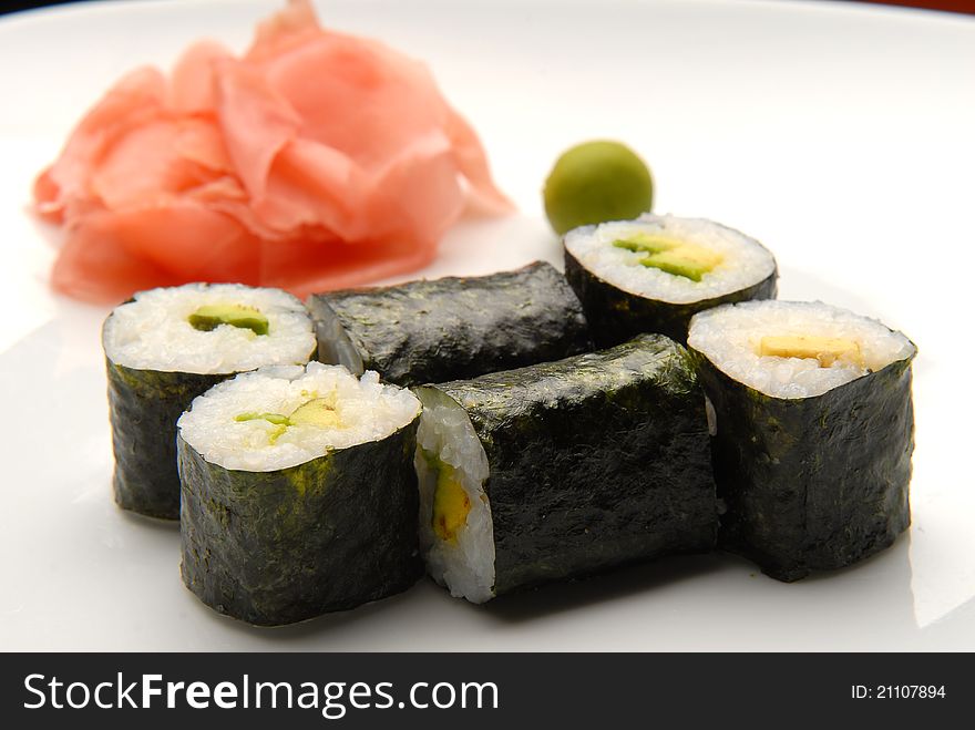 Japanese food, tasty food on a plate