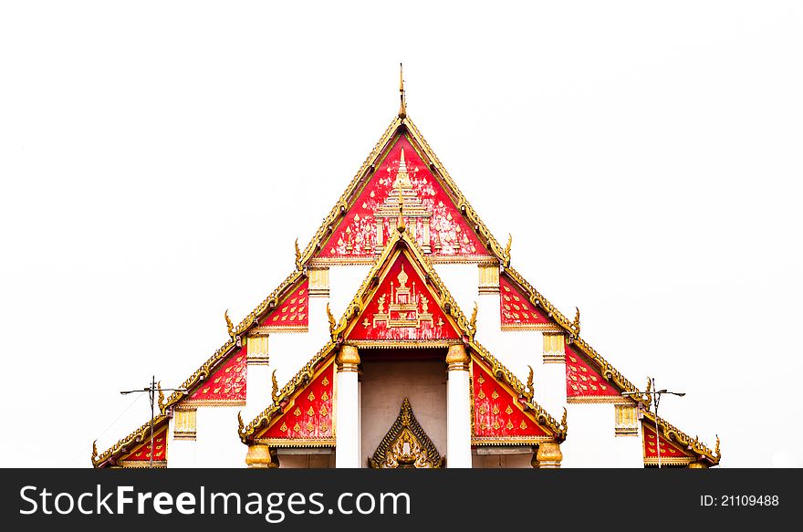 The buddhist Churches of red isolated in Thailand. The buddhist Churches of red isolated in Thailand