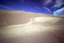 Footprints In Sand Dunes - Great Sand Dunes NP Royalty Free Stock Image Footprints In Sand Dunes - Great Sand Dunes NP Royalty Free Stock Image