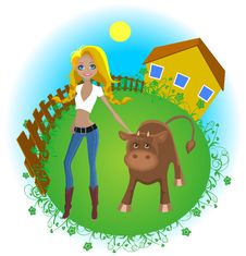 Farmer Girl Royalty Free Stock Photography