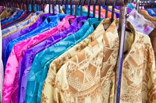 Thai Style Clothing For Sale And Marketing Royalty Free Stock Photography Thai Style Clothing For Sale And Marketing Royalty Free Stock Photography