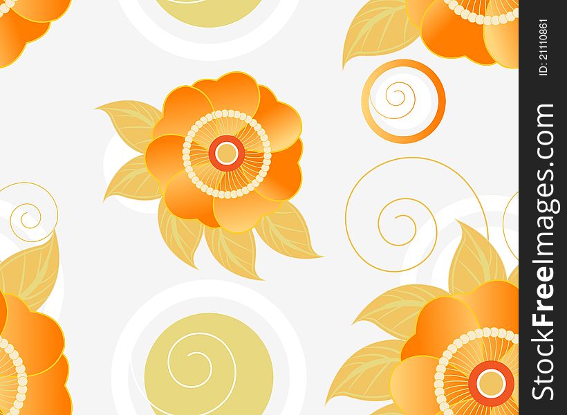 Seamless floral background, simple and soft repeated flower. Seamless floral background, simple and soft repeated flower.