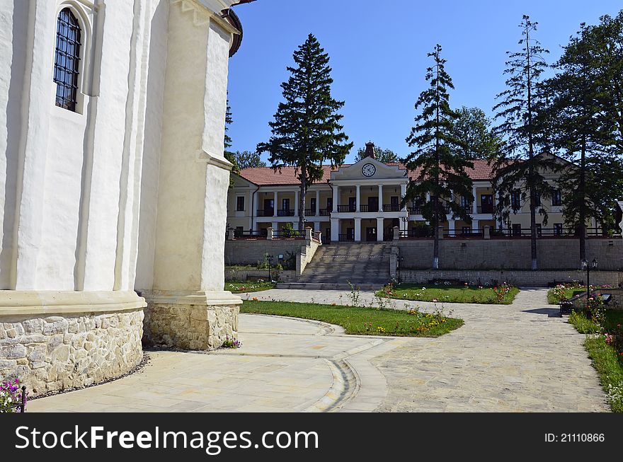 Monk main building of Capriana monastery near Chisinau in Republic of Moldova. Monk main building of Capriana monastery near Chisinau in Republic of Moldova