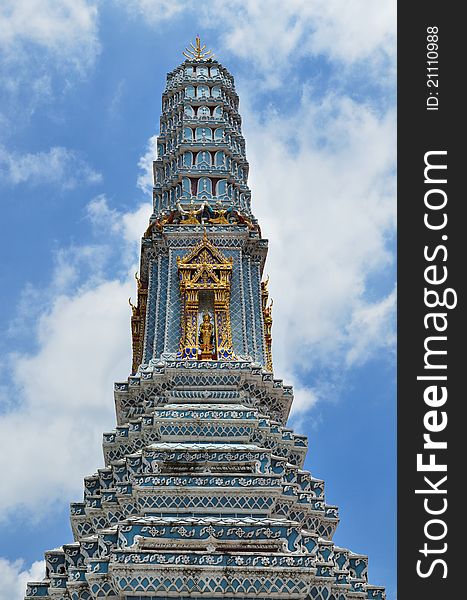 The stupa in grand palace, bangkok Thailand