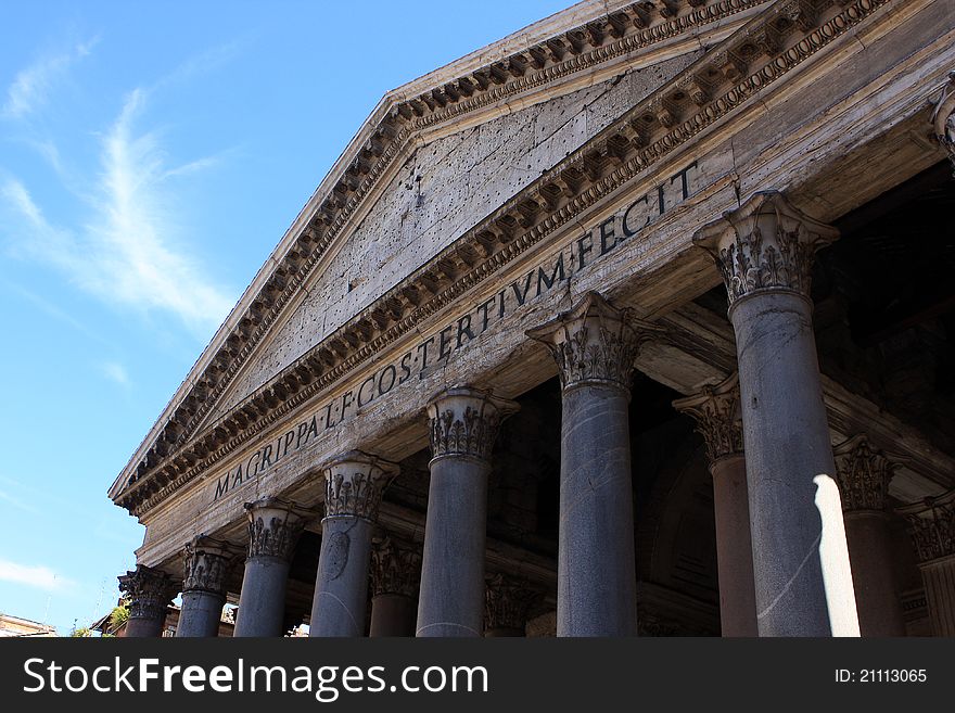 The Pantheon, a temple to all the gods of Ancient Rome, Rome, Italy. The Pantheon, a temple to all the gods of Ancient Rome, Rome, Italy