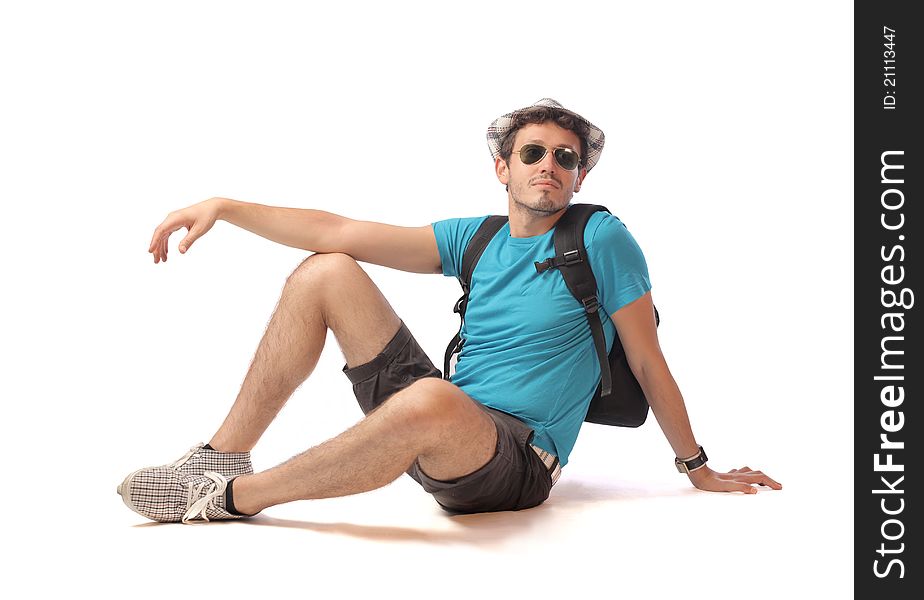 Portrait of a handsome young man in sportswear