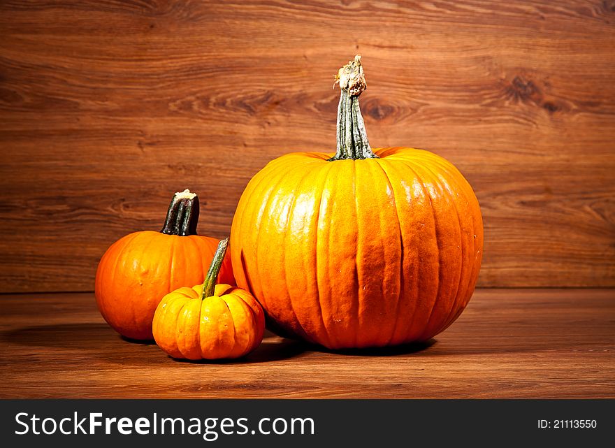 Ripe Pumpkin Fruits Isolated