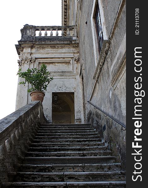 Stairway at villa d`Este, Tivoli, Italy