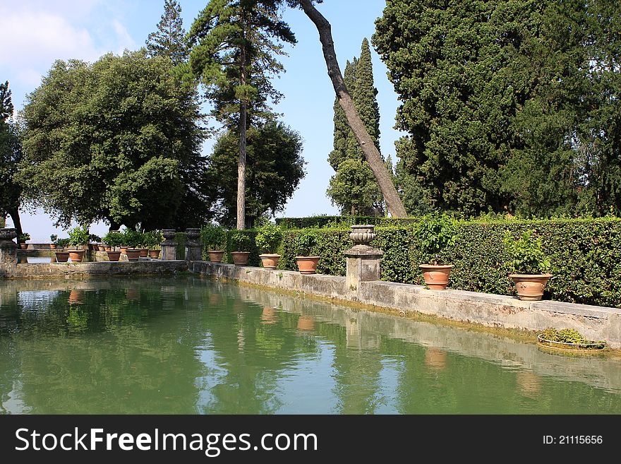 Park at Villa d'Este, Tivoly, Italy