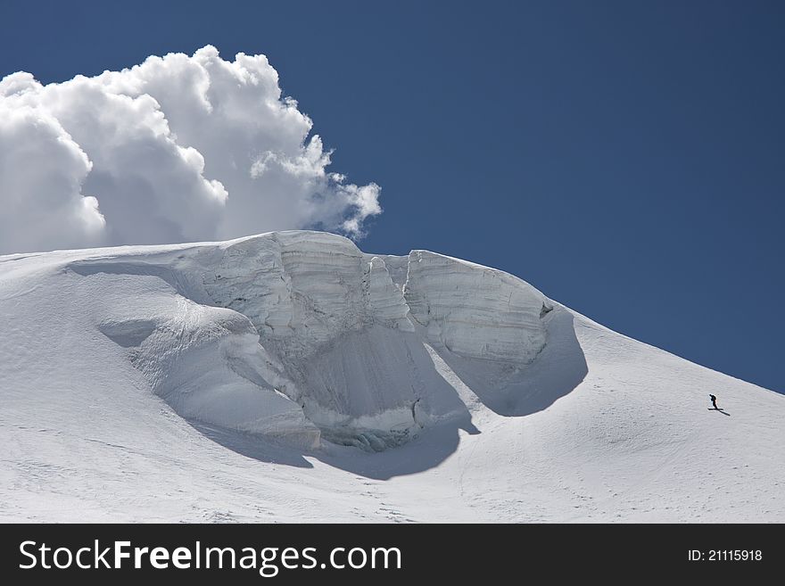 Massive snow on the Alps