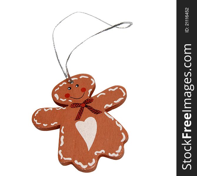 Brown gingerbread Man, christmas ornament