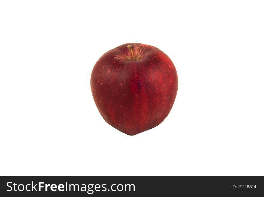 Isolated red apple on the whute background