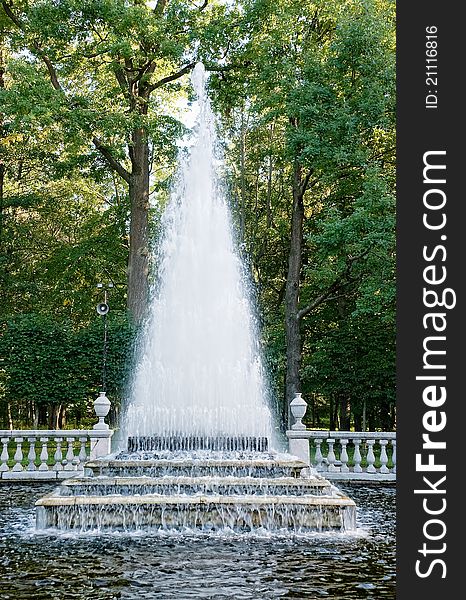 Pyramid Fountain In Peterhof