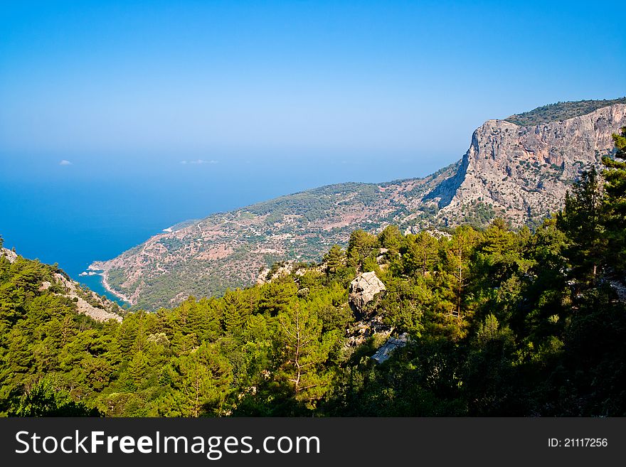 Mountains and sea