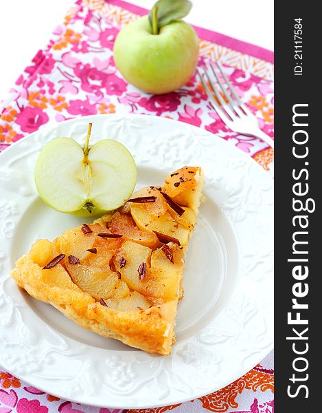 Slice of apple pie