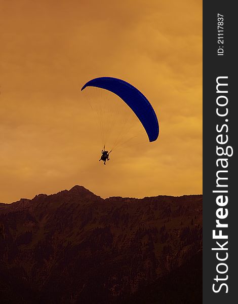 Paragliding in Interlaken skyes, Switzerland