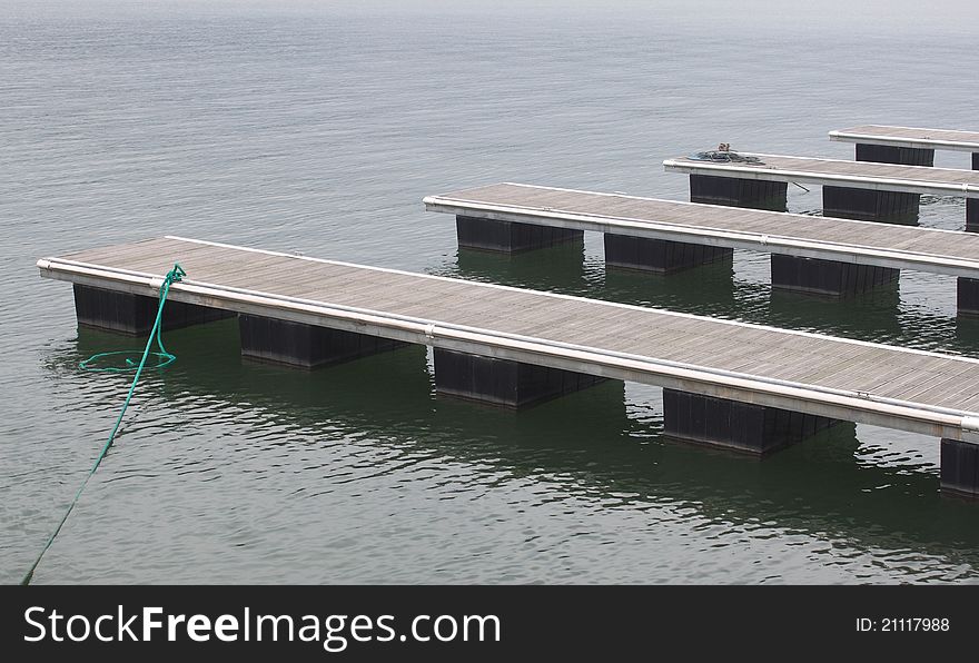 Empty dock on the lake