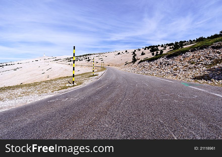 The Mount Ventoux in France.