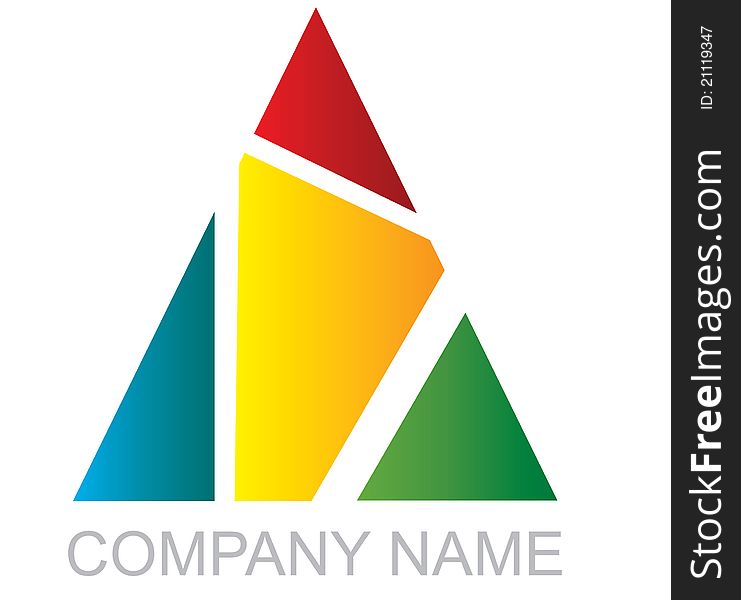 Multi-colored Triangular Logo