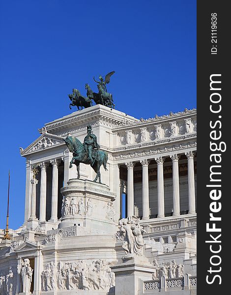 National monument to Vittorio Emanuele II (Victor Emmanuel II) or Altare della Patria (Altar of the Fatherland), Rome, Italy. National monument to Vittorio Emanuele II (Victor Emmanuel II) or Altare della Patria (Altar of the Fatherland), Rome, Italy