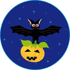 Bat And Pumpkin Royalty Free Stock Photos Bat And Pumpkin Royalty Free Stock Photos