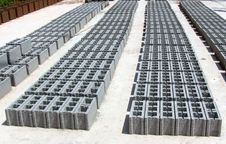 Concrete Blocks -  Gray Royalty Free Stock Image