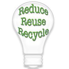 Light Bulb With Recycle Theme Stock Photo Light Bulb With Recycle Theme Stock Photo