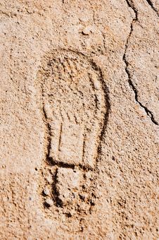 One Footprints Royalty Free Stock Photo One Footprints Royalty Free Stock Photo