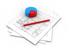 Housing Project And Pie Chart Royalty Free Stock Photo Housing Project And Pie Chart Royalty Free Stock Photo