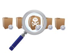 Magnifying Glass Searching For Virus Royalty Free Stock Photos Magnifying Glass Searching For Virus Royalty Free Stock Photos